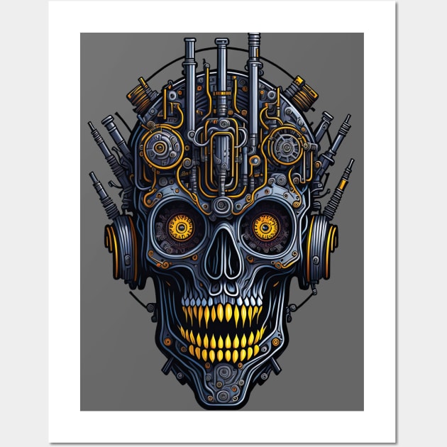 Cyborg Heads S03 D78 Wall Art by Houerd